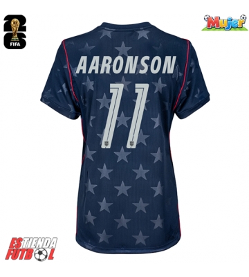 Estados Unidos Brenden Aaronson #11 Segunda Equipación Mujer Mundial 2026 Manga Corta